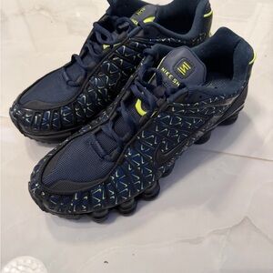 Nike TL Shox Dark Blue with Neon NIKE Highlights